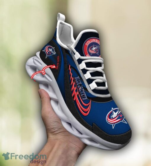 NHL Team Logo Columbus Blue Jackets Running Shoes Max Soul Shoes For Men Women Custom Name Product Photo 4