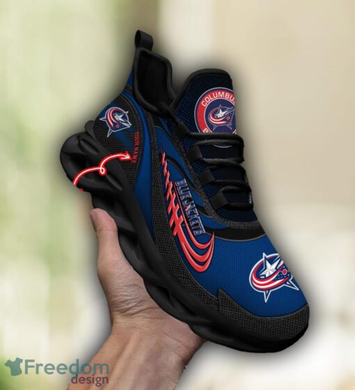 NHL Team Logo Columbus Blue Jackets Running Shoes Max Soul Shoes For Men Women Custom Name Product Photo 1