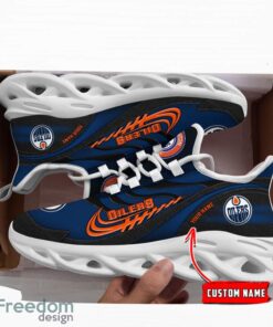 NHL Team Logo Edmonton Oilers Running Shoes Max Soul Shoes For Men Women Custom Name Product Photo 3