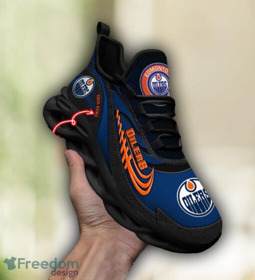 NHL Team Logo Edmonton Oilers Running Shoes Max Soul Shoes For Men Women Custom Name Product Photo 4