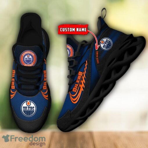 NHL Team Logo Edmonton Oilers Running Shoes Max Soul Shoes For Men Women Custom Name Product Photo 5