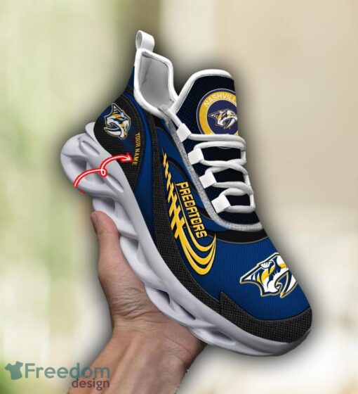 NHL Team Logo Nashville Predators Running Shoes Max Soul Shoes For Men Women Custom Name Product Photo 1