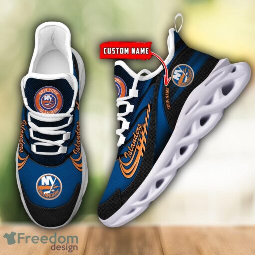 NHL Team Logo New York Islanders Running Shoes Max Soul Shoes For Men Women Custom Name Product Photo 2