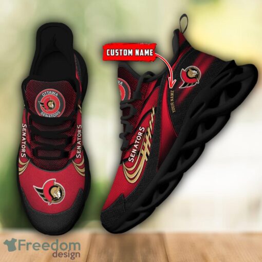 NHL Team Logo Ottawa Senators Running Shoes Max Soul Shoes For Men Women Custom Name Product Photo 2