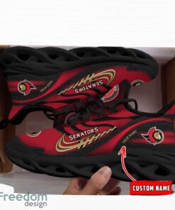 NHL Team Logo Ottawa Senators Running Shoes Max Soul Shoes For Men Women Custom Name Product Photo 3