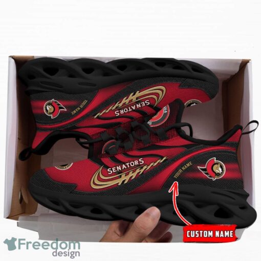 NHL Team Logo Ottawa Senators Running Shoes Max Soul Shoes For Men Women Custom Name Product Photo 3