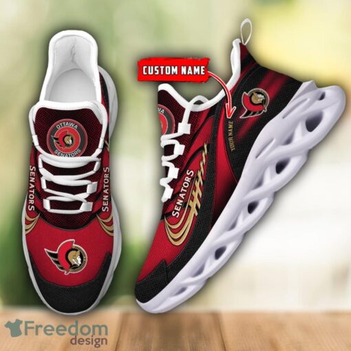 NHL Team Logo Ottawa Senators Running Shoes Max Soul Shoes For Men Women Custom Name Product Photo 5