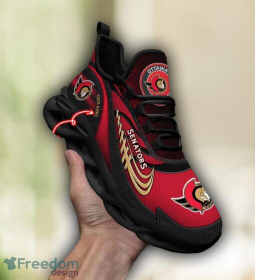 NHL Team Logo Ottawa Senators Running Shoes Max Soul Shoes For Men Women Custom Name Product Photo 1