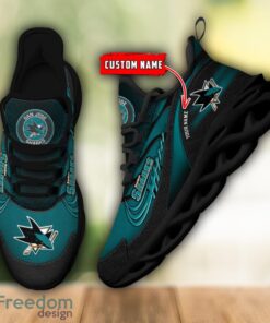 NHL Team Logo San Jose Sharks Running Shoes Max Soul Shoes For Men Women Custom Name Product Photo 2