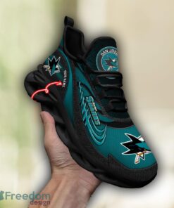 NHL Team Logo San Jose Sharks Running Shoes Max Soul Shoes For Men Women Custom Name Product Photo 1