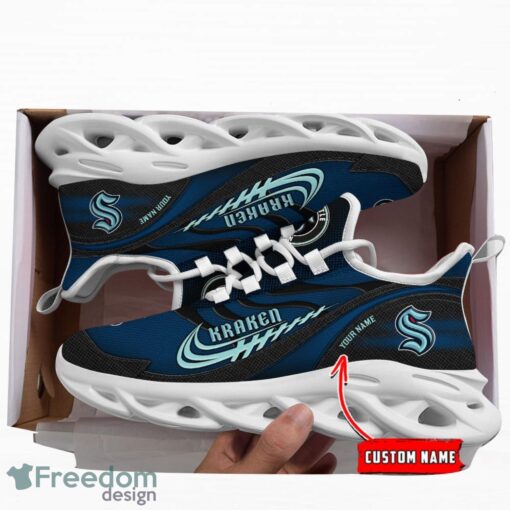 NHL Team Logo Seattle Kraken Running Shoes Max Soul Shoes For Men Women Custom Name Product Photo 2