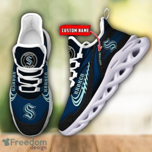 NHL Team Logo Seattle Kraken Running Shoes Max Soul Shoes For Men Women Custom Name Product Photo 3