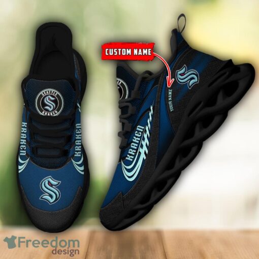 NHL Team Logo Seattle Kraken Running Shoes Max Soul Shoes For Men Women Custom Name Product Photo 5