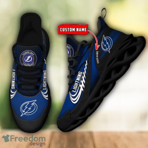 NHL Team Logo Tampa Bay Lightning Running Shoes Max Soul Shoes For Men Women Custom Name Product Photo 5