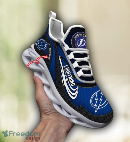 NHL Team Logo Tampa Bay Lightning Running Shoes Max Soul Shoes For Men Women Custom Name Product Photo 1