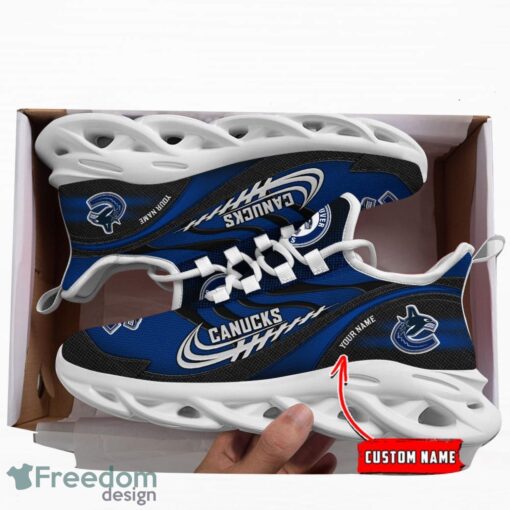 NHL Team Logo Vancouver Canucks Running Shoes Max Soul Shoes For Men Women Custom Name Product Photo 3