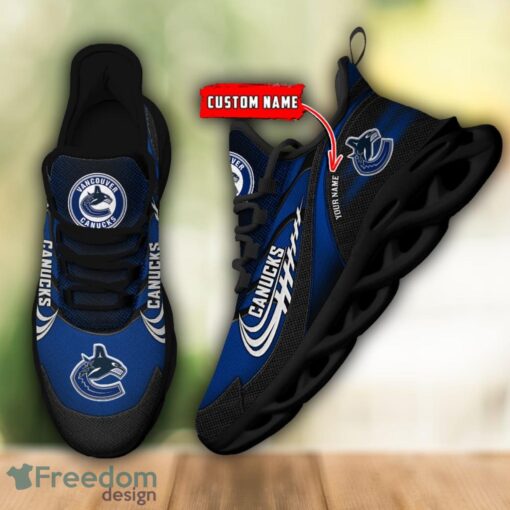 NHL Team Logo Vancouver Canucks Running Shoes Max Soul Shoes For Men Women Custom Name Product Photo 5