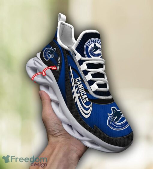 NHL Team Logo Vancouver Canucks Running Shoes Max Soul Shoes For Men Women Custom Name Product Photo 1