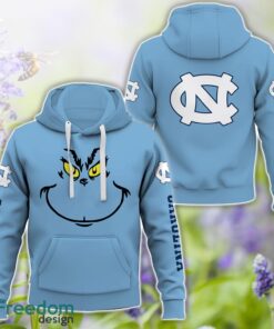 North Carolina Tar Heels Grinch Face All Over Printed 3D T-Shirt Sweatshirt Hoodie Product Photo 1