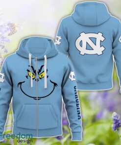 North Carolina Tar Heels Grinch Face All Over Printed 3D T-Shirt Sweatshirt Hoodie Product Photo 4