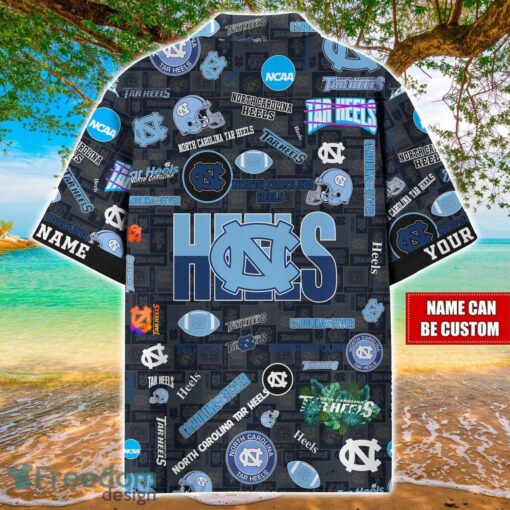 North Carolina Tar Heels Logo Hawaiian Shirt For Fans Trending Beach Shirt Custom Name Product Photo 2