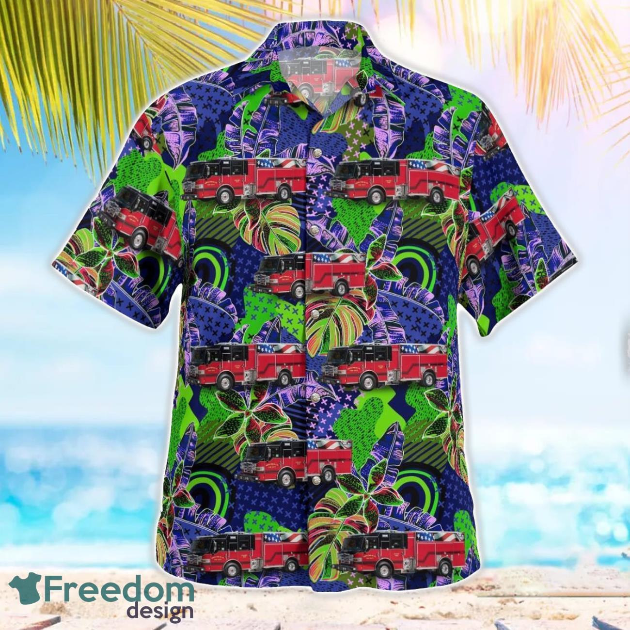 north-fond-du-lac-wisconsin-north-fond-du-lac-fire-department-hawaiian-shirt-beach-summer-shirt-1.jpg North Fond Du Lac, Wisconsin, North Fond du Lac Fire Department Hawaiian Shirt Beach Summer Shirt Product Photo 2