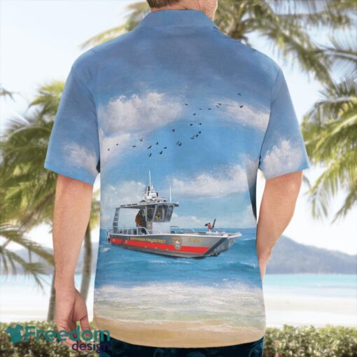 North River Fire District Fireboat Hawaiian Shirt Beach Summer Shirt Product Photo 2