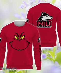 Northern Illinois Huskies Grinch Face All Over Printed 3D T-Shirt Sweatshirt Hoodie Product Photo 2