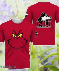 Northern Illinois Huskies Grinch Face All Over Printed 3D T-Shirt Sweatshirt Hoodie Product Photo 3