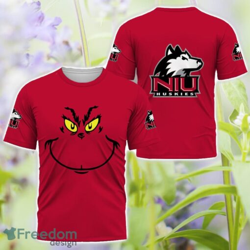 Northern Illinois Huskies Grinch Face All Over Printed 3D T-Shirt Sweatshirt Hoodie Product Photo 3