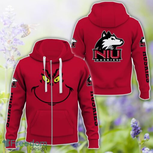 Northern Illinois Huskies Grinch Face All Over Printed 3D T-Shirt Sweatshirt Hoodie Product Photo 4