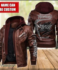 Norton 2D Leather Jacket For Men Custom Name Special Gift Ideas Product Photo 2