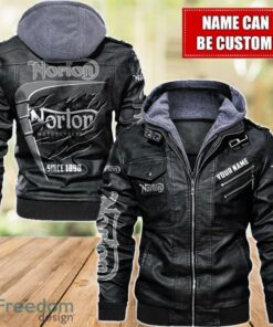 Norton 2D Leather Jacket For Men Custom Name Special Gift Ideas Product Photo 1