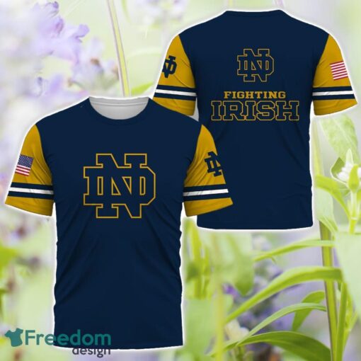 Notre Dame Fighting Irish Logo Team 3D T-Shirt Sweatshirt Hoodie Zip Hoodie For Fans Product Photo 3