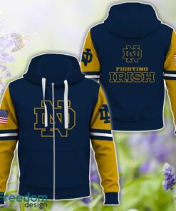 Notre Dame Fighting Irish Logo Team 3D T-Shirt Sweatshirt Hoodie Zip Hoodie For Fans Product Photo 4