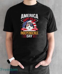 Official Snoopy America Independence Day Happy 4th Of July shirt - Black Unisex T-Shirt