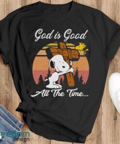 Official Snoopy And Woodstock God is good all the time vintage retro shirt