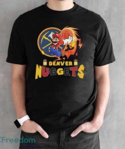 Official Super Mario NBA Basketball Denver Nuggets Shirt - Black Unisex T-Shirt