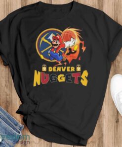 Official Super Mario NBA Basketball Denver Nuggets Shirt - Black T-Shirt