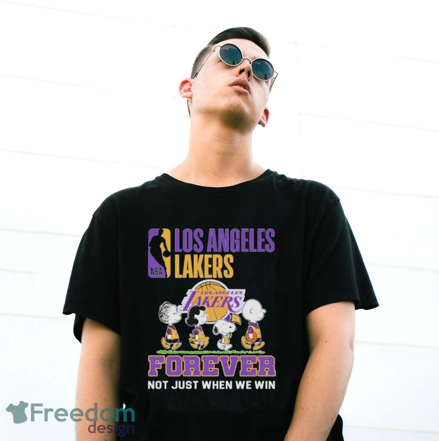 Official The Peanut Characters Abbey Road Los Angeles Lakers Forever Not Just When We Win Shirt image Official The Peanut Characters Abbey Road Los Angeles Lakers Forever Not Just When We Win Shirt - G500 Gildan T-Shirt