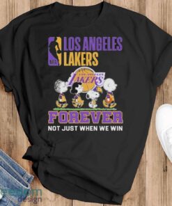 Official The Peanut Characters Abbey Road Los Angeles Lakers Forever Not Just When We Win Shirt