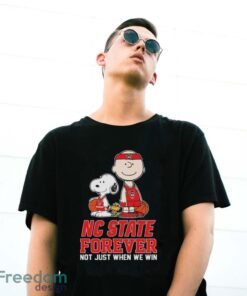 Official The Peanuts Movie Characters Nc State Wolfpack Forever Not Just When We Win Shirt - G500 Gildan T-Shirt