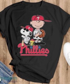 Official The Peanuts Movie Characters Philadelphia Phillies Baseball 2024 Shirt - Black T-Shirt