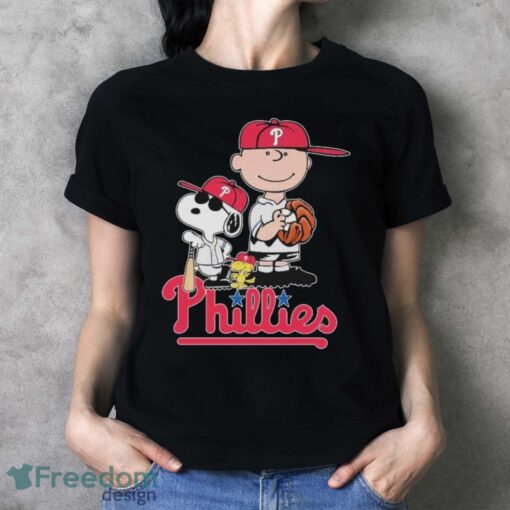 Official The Peanuts Movie Characters Philadelphia Phillies Baseball 2024 Shirt - Ladies T-Shirt