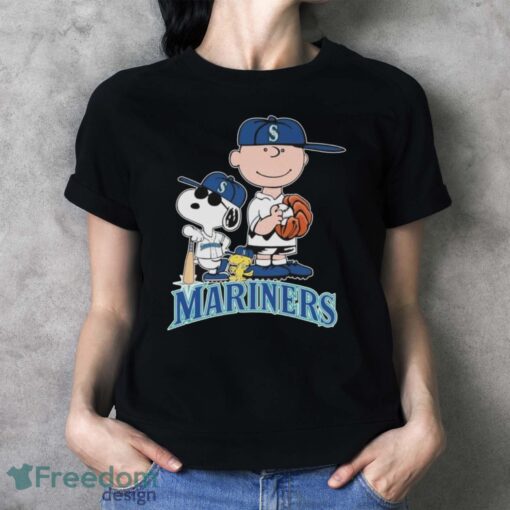 Official The Peanuts Movie Characters Seattle Mariners Baseball 2024 Shirt - Ladies T-Shirt