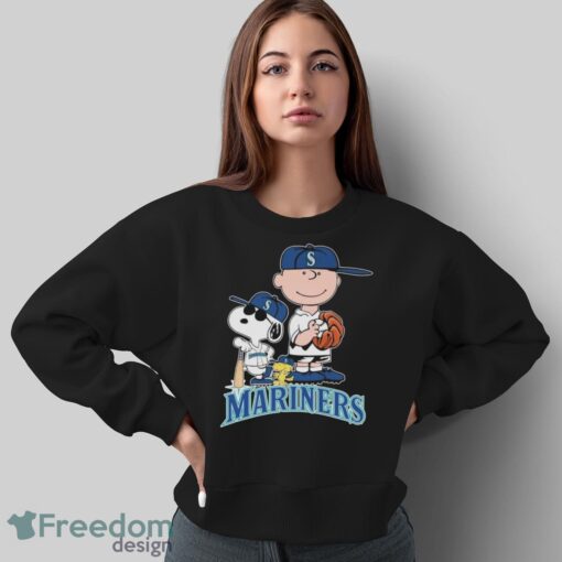 Official The Peanuts Movie Characters Seattle Mariners Baseball 2024 Shirt - Sweatshirt