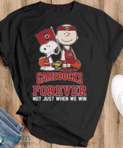 Official The Peanuts Movie Characters South Carolina Gamecocks Forever Not Just When We Win Shirt