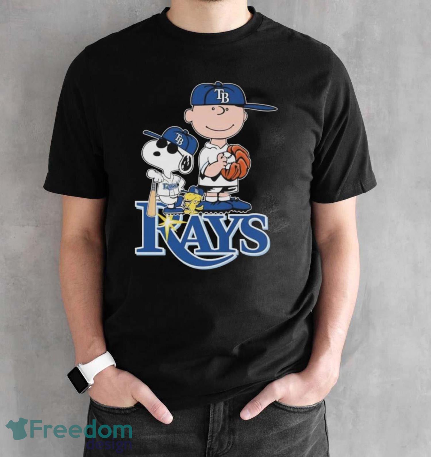 Official The Peanuts Movie Characters Tampa Bay Rays Baseball 2024 Shirt image Official The Peanuts Movie Characters Tampa Bay Rays Baseball 2024 Shirt - Black Unisex T-Shirt