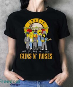 Official The Simpson Gun N’ Roses Signatures Shirt - Ladies T-Shirt