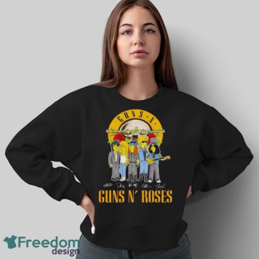 Official The Simpson Gun N’ Roses Signatures Shirt - Sweatshirt